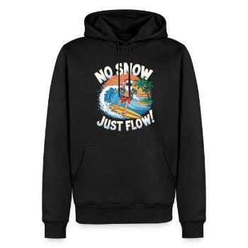 Weihnachtsmann Surfer Strand Weihnachten - Männer Premium Bio Hoodie - Schwarz - Vorne - Nico (187cm)