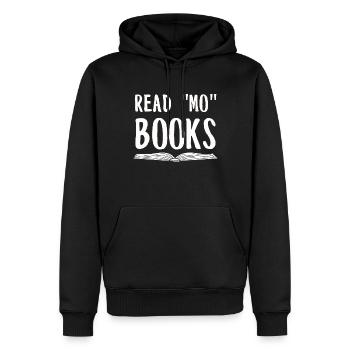 Livre Livres Bibliothèque Lecture Littérature Lire Livres - Sweat à capuche Premium bio Homme - noir - Devant - Nico (187cm)