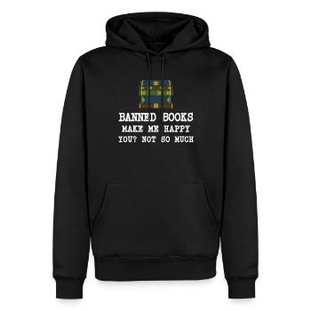 Buch Bücher Bibliothek Literatur Lesen Read Books - Männer Premium Bio Hoodie - Schwarz - Vorne - Nico (187cm)