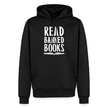 Livre Livres Bibliothèque Lecture Littérature Lire Livres - Sweat à capuche Premium bio Homme - noir - Devant - Nico (187cm)