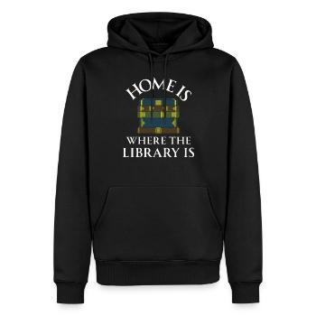 Buch Bücher Bibliothek Literatur Lesen Read Books - Männer Premium Bio Hoodie - Schwarz - Vorne - Nico (187cm)