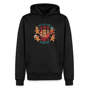 Christmas Time Cookies Gingerbread Baking - Men’s Premium Organic Hoodie - black - Front - Nico (187cm)