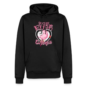 Zuckerwatte Sugar Rush Cuteness - Männer Premium Bio Hoodie - Schwarz - Vorne - Nico (187cm)