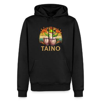 Puerto rican coqui frog taino - Männer Premium Bio Hoodie - Schwarz - Vorne - Nico (187cm)