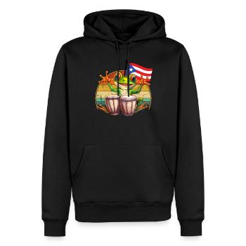 Puerto rican coqui frog taino - Männer Premium Bio Hoodie - Schwarz - Vorne - Nico (187cm)