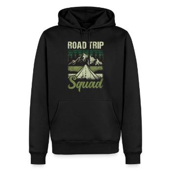 Road Trip Squad - Männer Premium Bio Hoodie - Schwarz - Vorne - Nico (187cm)