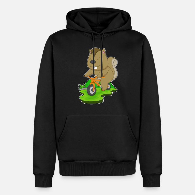 Vélo écureuil - Sweat à capuche Premium bio Homme - noir