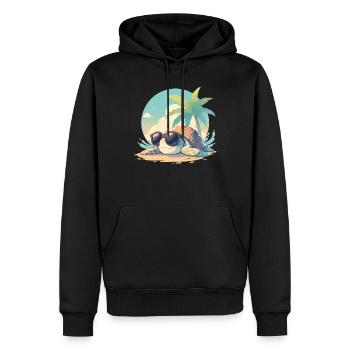 Tortue de mer Meeresschildkröten Meeresschildkröte - Sweat à capuche Premium bio Homme - noir - Devant - Nico (187cm)