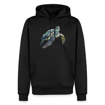 Tortue de mer Meeresschildkröten Meeresschildkröte - Sweat à capuche Premium bio Homme - noir - Devant - Nico (187cm)
