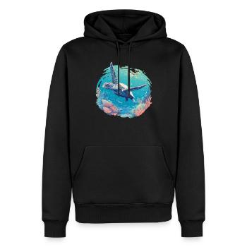 Tortue de mer Meeresschildkröten Meeresschildkröte - Sweat à capuche Premium bio Homme - noir - Devant - Nico (187cm)