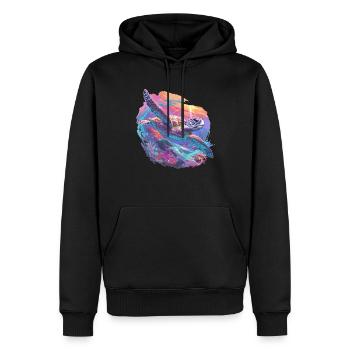 Tortue de mer Meeresschildkröten Meeresschildkröte - Sweat à capuche Premium bio Homme - noir - Devant - Nico (187cm)