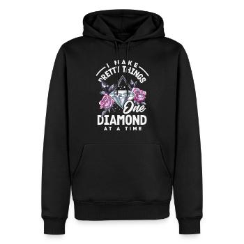 Accessoires pour Diamond Art Diamond Painter - Sweat à capuche Premium bio Homme - noir - Devant - Nico (187cm)