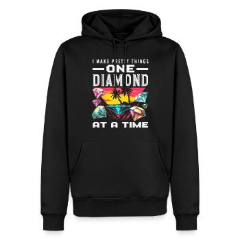 Accessoires pour Diamond Art Diamond Painter - Sweat à capuche Premium bio Homme - noir - Devant - Nico (187cm)