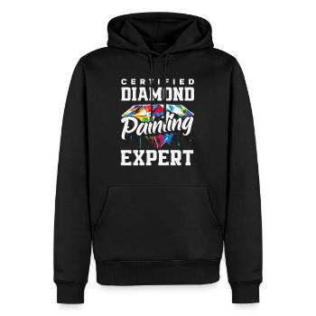 Accessoires pour Diamond Art Diamond Painter - Sweat à capuche Premium bio Homme - noir - Devant - Nico (187cm)