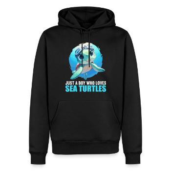 Sea Turtle Meeresschildkröten Meeresschildkröte - Männer Premium Bio Hoodie - Schwarz - Vorne - Nico (187cm)