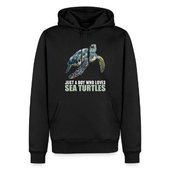 Sea Turtle Meeresschildkröten Meeresschildkröte - Männer Premium Bio Hoodie - Schwarz - Vorne - Nico (187cm)