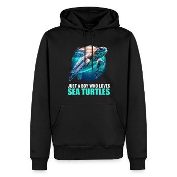 Sea Turtle Meeresschildkröten Meeresschildkröte - Männer Premium Bio Hoodie - Schwarz - Vorne - Nico (187cm)