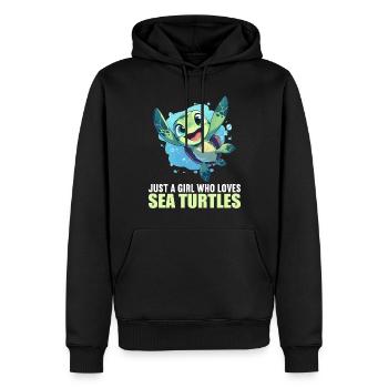 Sea Turtle Meeresschildkröten Meeresschildkröte - Männer Premium Bio Hoodie - Schwarz - Vorne - Nico (187cm)