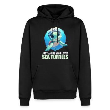 Sea Turtle Meeresschildkröten Meeresschildkröte - Männer Premium Bio Hoodie - Schwarz - Vorne - Nico (187cm)