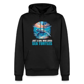 Sea Turtle Meeresschildkröten Meeresschildkröte - Männer Premium Bio Hoodie - Schwarz - Vorne - Nico (187cm)
