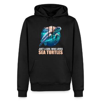 Sea Turtle Meeresschildkröten Meeresschildkröte - Männer Premium Bio Hoodie - Schwarz - Vorne - Nico (187cm)