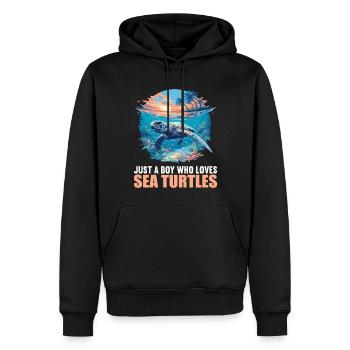 Sea Turtle Meeresschildkröten Meeresschildkröte - Männer Premium Bio Hoodie - Schwarz - Vorne - Nico (187cm)