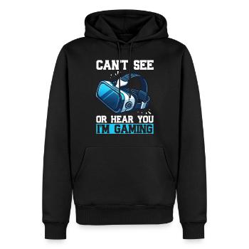 Virtual Reality Athlet Witzer VR Gamer Headset - Männer Premium Bio Hoodie - Schwarz - Vorne - Nico (187cm)