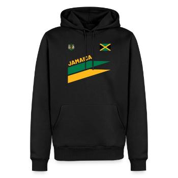 Jamaica Jamaika Rasta Raggea Rastafari Flagge - Männer Premium Bio Hoodie - Schwarz - Vorne - Nico (187cm)