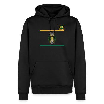 Jamaica Jamaika Rasta Raggea Rastafari Flagge - Männer Premium Bio Hoodie - Schwarz - Vorne - Nico (187cm)