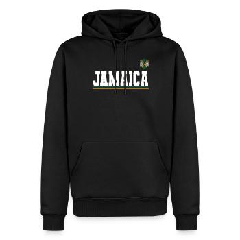 Jamaïque Jamaïque Rasta Raggea Drapeau Rastafari - Sweat à capuche Premium bio Homme - noir - Devant - Nico (187cm)