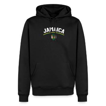 Jamaïque Jamaïque Rasta Raggea Drapeau Rastafari - Sweat à capuche Premium bio Homme - noir - Devant - Nico (187cm)