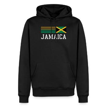 Jamaica Jamaika Rasta Raggea Rastafari Flagge - Männer Premium Bio Hoodie - Schwarz - Vorne - Nico (187cm)
