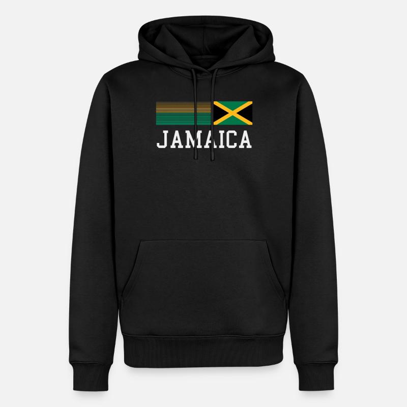 Jamaïque Jamaïque Rasta Raggea Drapeau Rastafari - Sweat à capuche Premium bio Homme - noir