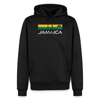 Jamaïque Jamaïque Rasta Raggea Drapeau Rastafari - Sweat à capuche Premium bio Homme - noir - Devant - Nico (187cm)