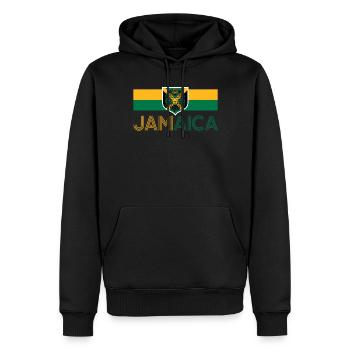 Jamaica Jamaika Rasta Raggea Rastafari Flagge - Männer Premium Bio Hoodie - Schwarz - Vorne - Nico (187cm)