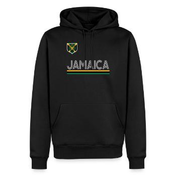 Jamaïque Jamaïque Rasta Raggea Drapeau Rastafari - Sweat à capuche Premium bio Homme - noir - Devant - Nico (187cm)