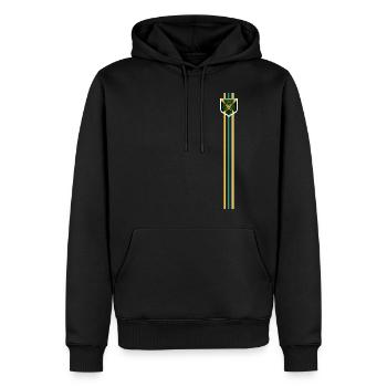 Jamaica Jamaika Rasta Raggea Rastafari Flagge - Männer Premium Bio Hoodie - Schwarz - Vorne - Nico (187cm)