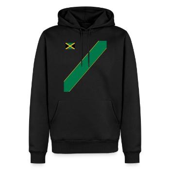 Jamaïque Jamaïque Rasta Raggea Drapeau Rastafari - Sweat à capuche Premium bio Homme - noir - Devant - Nico (187cm)