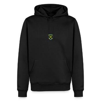 Jamaïque Jamaïque Rasta Raggea Drapeau Rastafari - Sweat à capuche Premium bio Homme - noir - Devant - Nico (187cm)