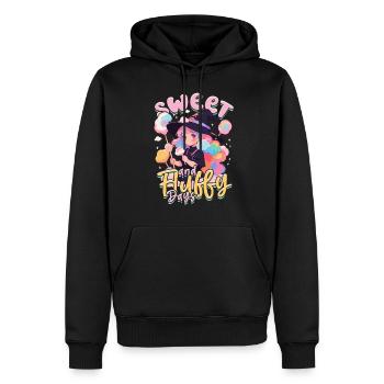 Barbe à papa Jours Sucrés Et Moelleux - Sweat à capuche Premium bio Homme - noir - Devant - Nico (187cm)