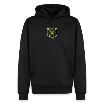 Jamaïque Jamaïque Rasta Raggea Drapeau Rastafari - Sweat à capuche Premium bio Homme - noir - Devant - Nico (187cm)