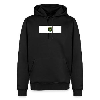 Jamaïque Jamaïque Rasta Raggea Drapeau Rastafari - Sweat à capuche Premium bio Homme - noir - Devant - Nico (187cm)