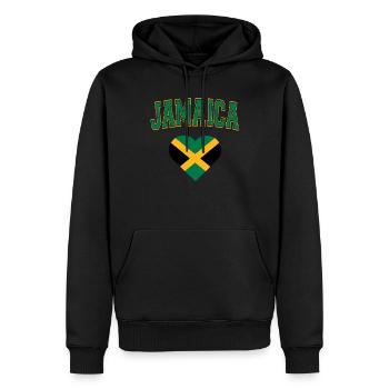 Jamaica Jamaika Rasta Raggea Rastafari Flagge - Männer Premium Bio Hoodie - Schwarz - Vorne - Nico (187cm)
