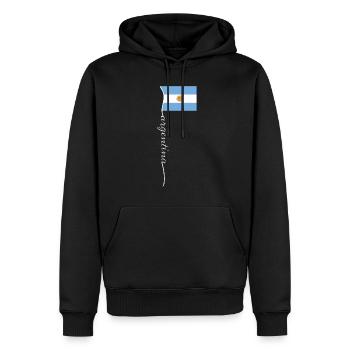 Argentinien Geschenk Argentina Argentine Flagge - Männer Premium Bio Hoodie - Schwarz - Vorne - Nico (187cm)