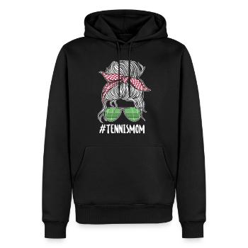 Funny Tennis Player Racket - Männer Premium Bio Hoodie - Schwarz - Vorne - Nico (187cm)