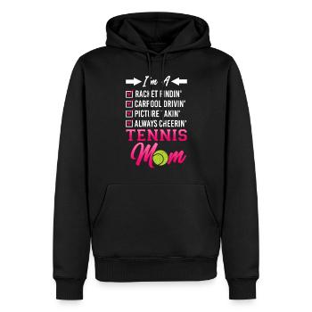 Funny Tennis Player Racket Mom I'm - Männer Premium Bio Hoodie - Schwarz - Vorne - Nico (187cm)
