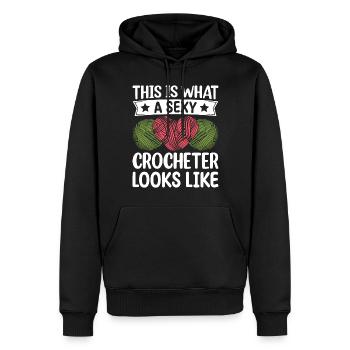 Voici à quoi ressemble une crocheteuse sexy - Funny C - Sweat à capuche Premium bio Homme - noir - Devant - Nico (187cm)