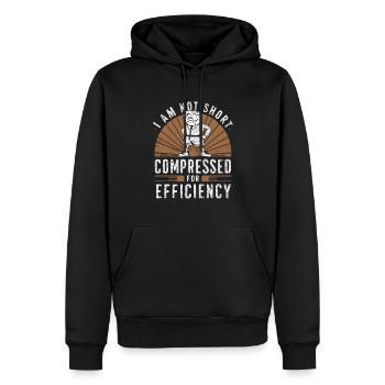 Je ne suis pas à court d’efficacité - Sweat à capuche Premium bio Homme - noir - Devant - Nico (187cm)