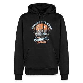Pop Up Camper Caravane Pliante Soulever Le Toit - Sweat à capuche Premium bio Homme - noir - Devant - Nico (187cm)