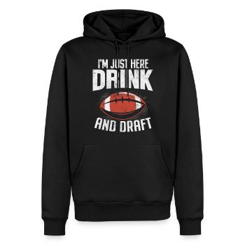 Je suis juste là pour boire et rédiger un fantasme amusant de FFL - Sweat à capuche Premium bio Homme - noir - Devant - Nico (187cm)